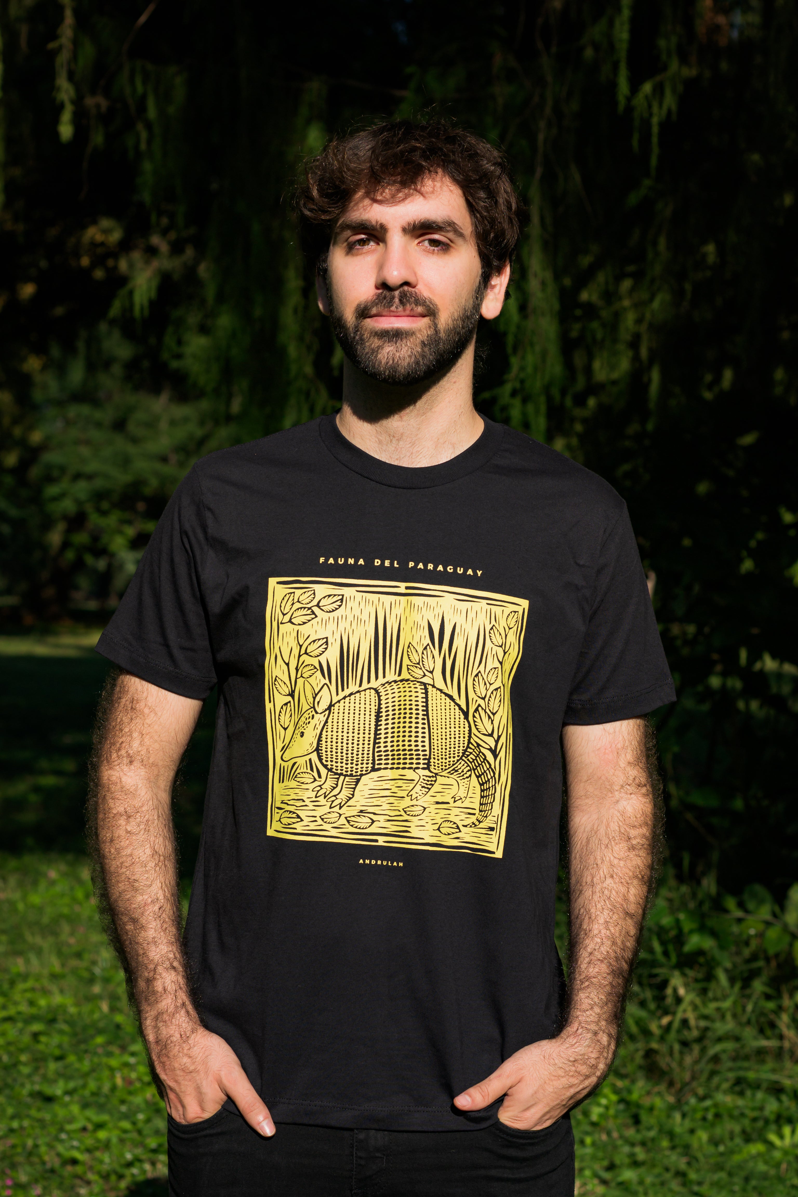 Remera Guara Negra Armadillo Masculina
