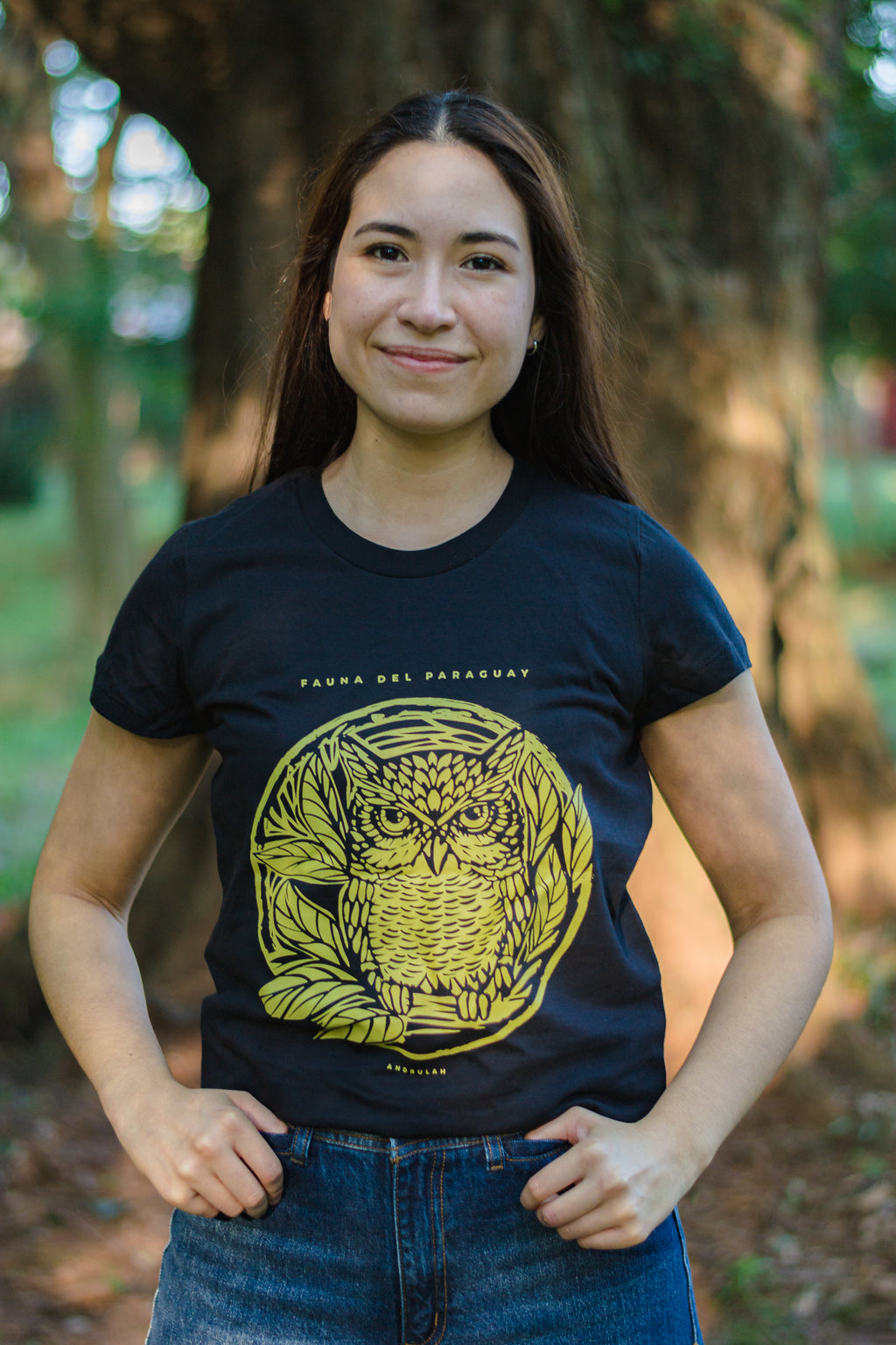 Remera Guara Negra Nakurutu Femenina