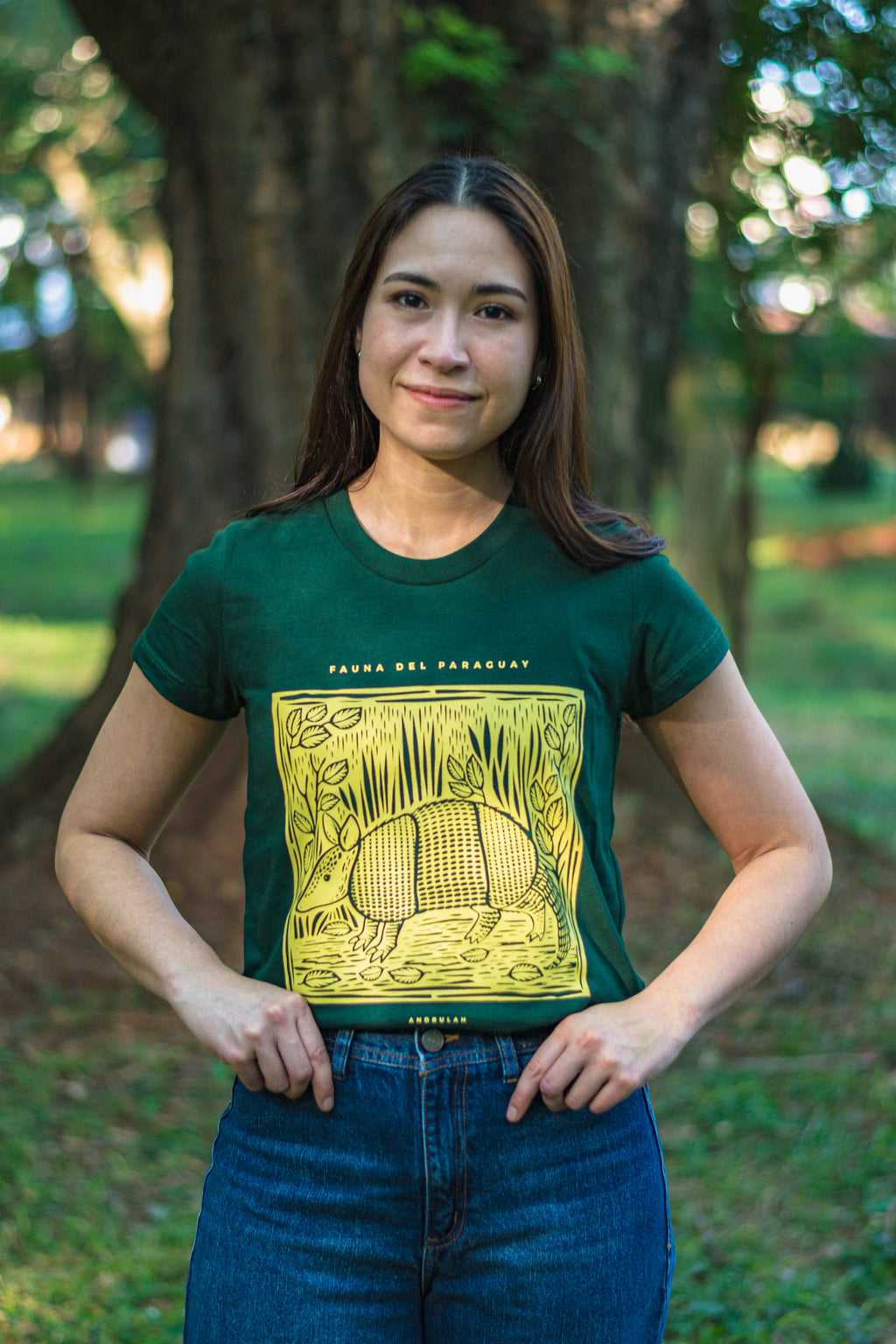 Remera Guara Verde Armadillo Femenina